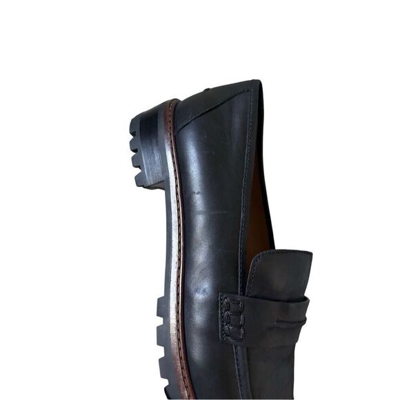 Madewell The Corinne Lugsole Leather Loafers size 10 Black - Picture 10 of 10